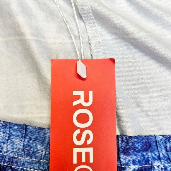 NEW ROSEGAL Plus Size Floral 3D Denim Print Rose Capri Jeggings. - Picture 14 of 14